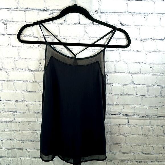 🖤 Lululemon Black Mix and Mesh Flow Tank - Size 4 - Picture 1 of 4